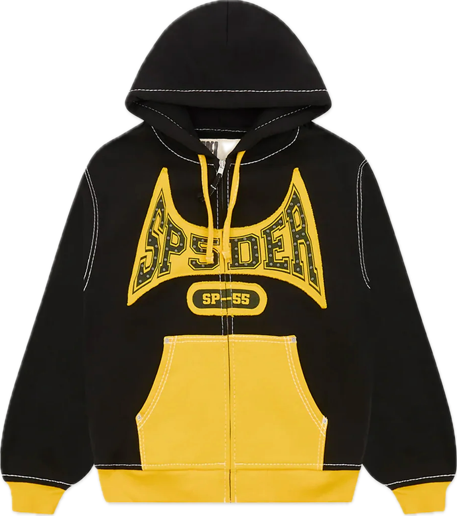 Spyder Black & Yellow Full Zip Hoodie