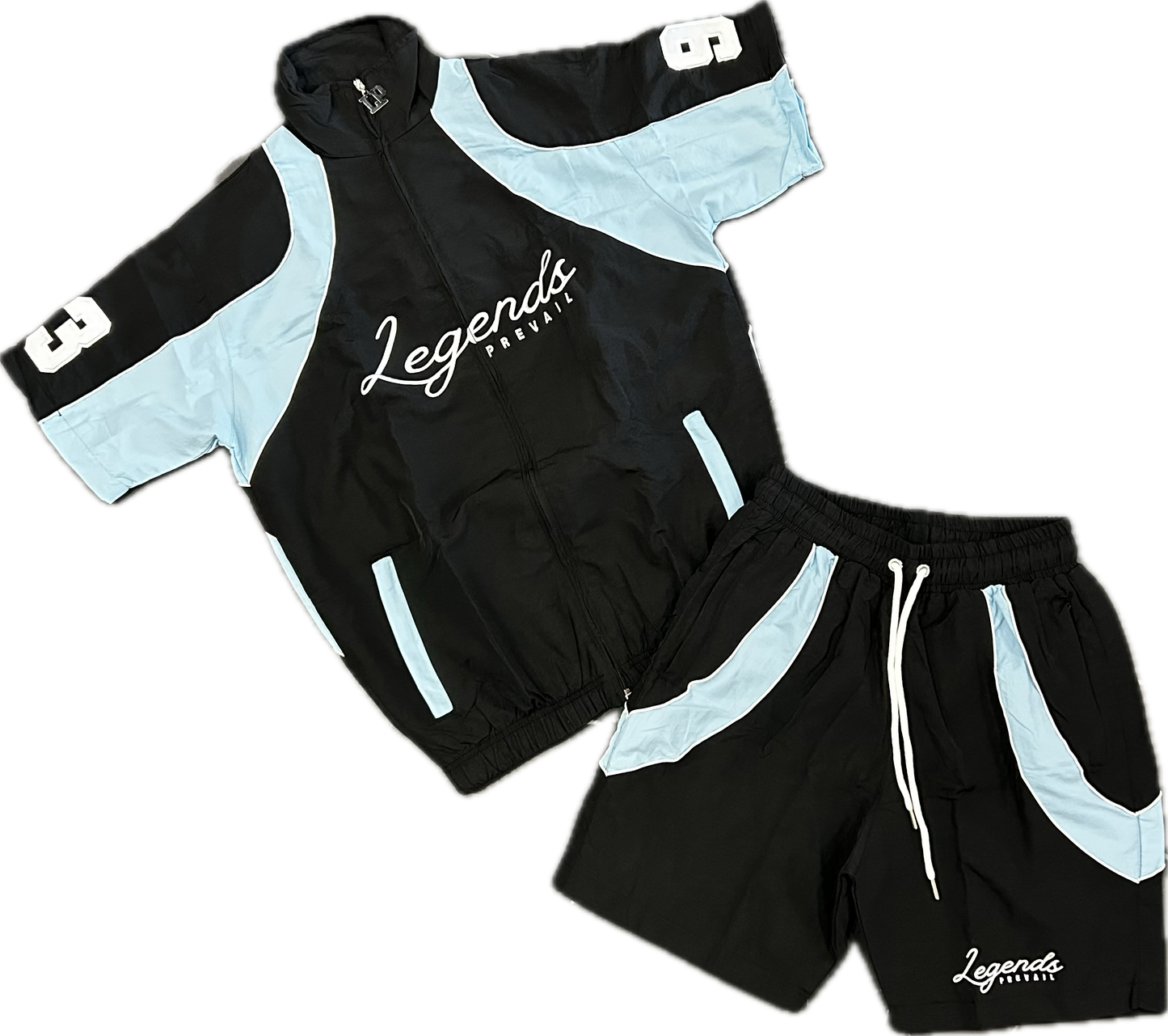 Lp Black Sky Blue Crinkle Set