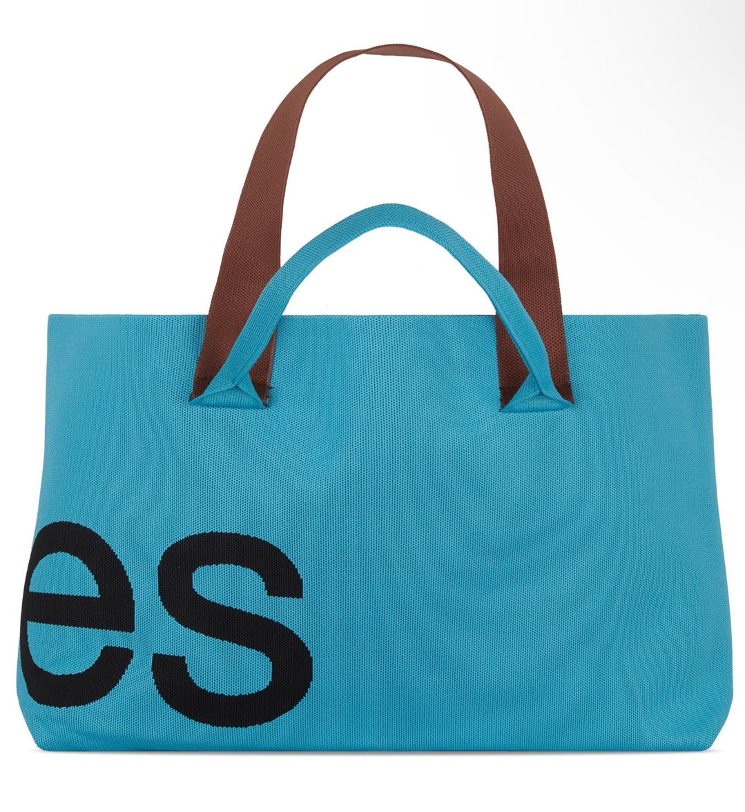 Curve Knit Tote Bag (Cerulean)