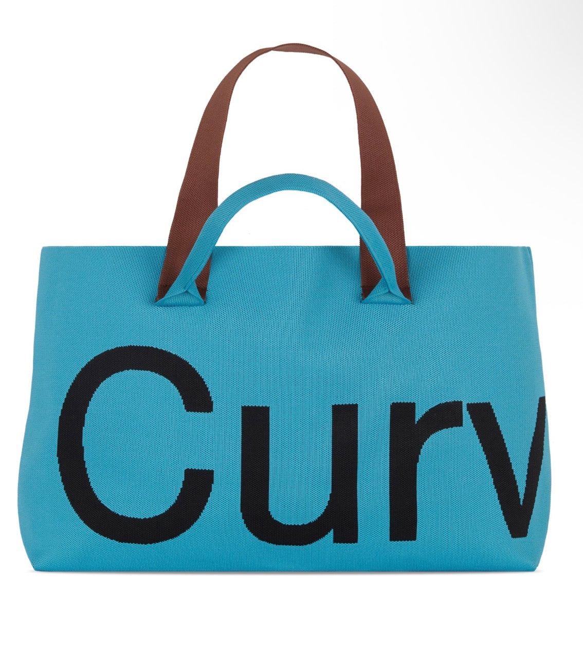 Curve Knit Tote Bag (Cerulean)