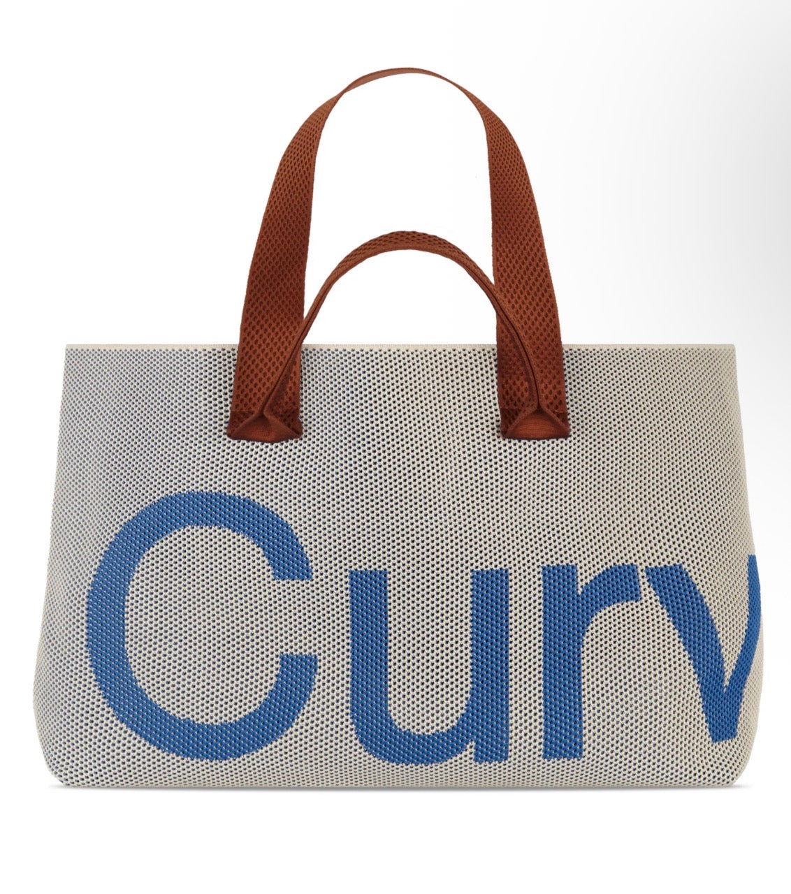 Curves Beach Knit Tote Bag (Marine)
