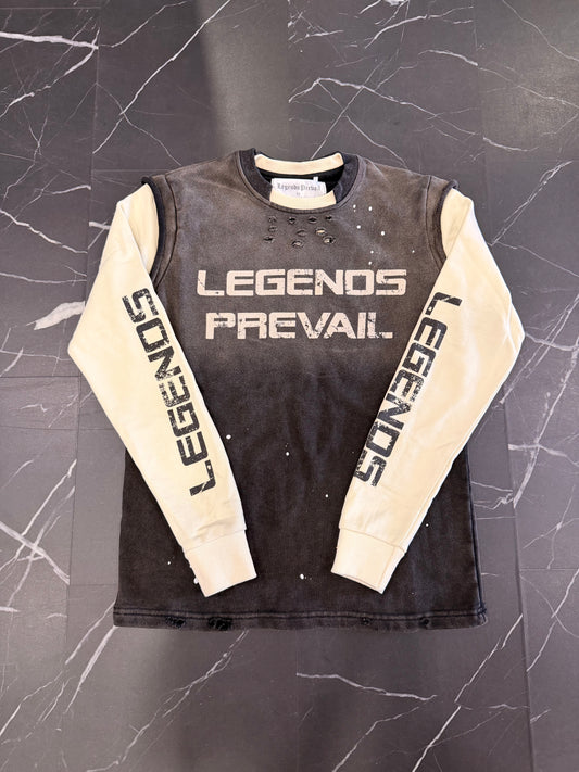 Legends Prevail Black/Cream Twofer Crew