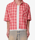 Crop Red Flannel Shirt