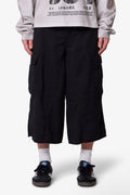 Extra Long Black Cargo Shorts