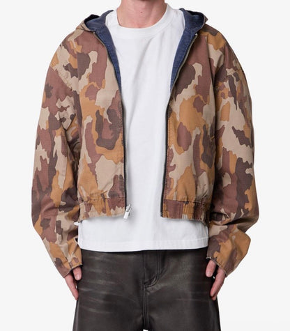 Reversible Hooded Camo Jacket