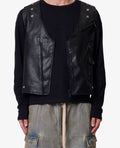 Leather Zipper Vest