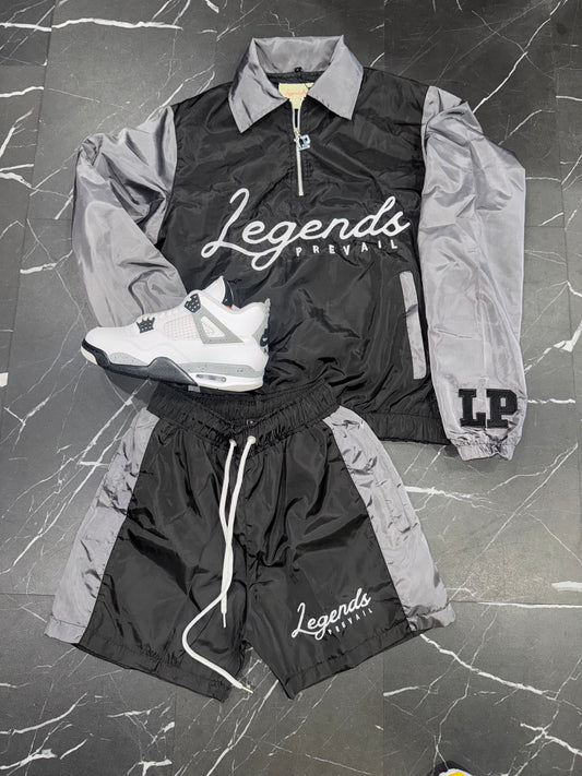 Legends Prevail Windbreaker Set Black/Grey