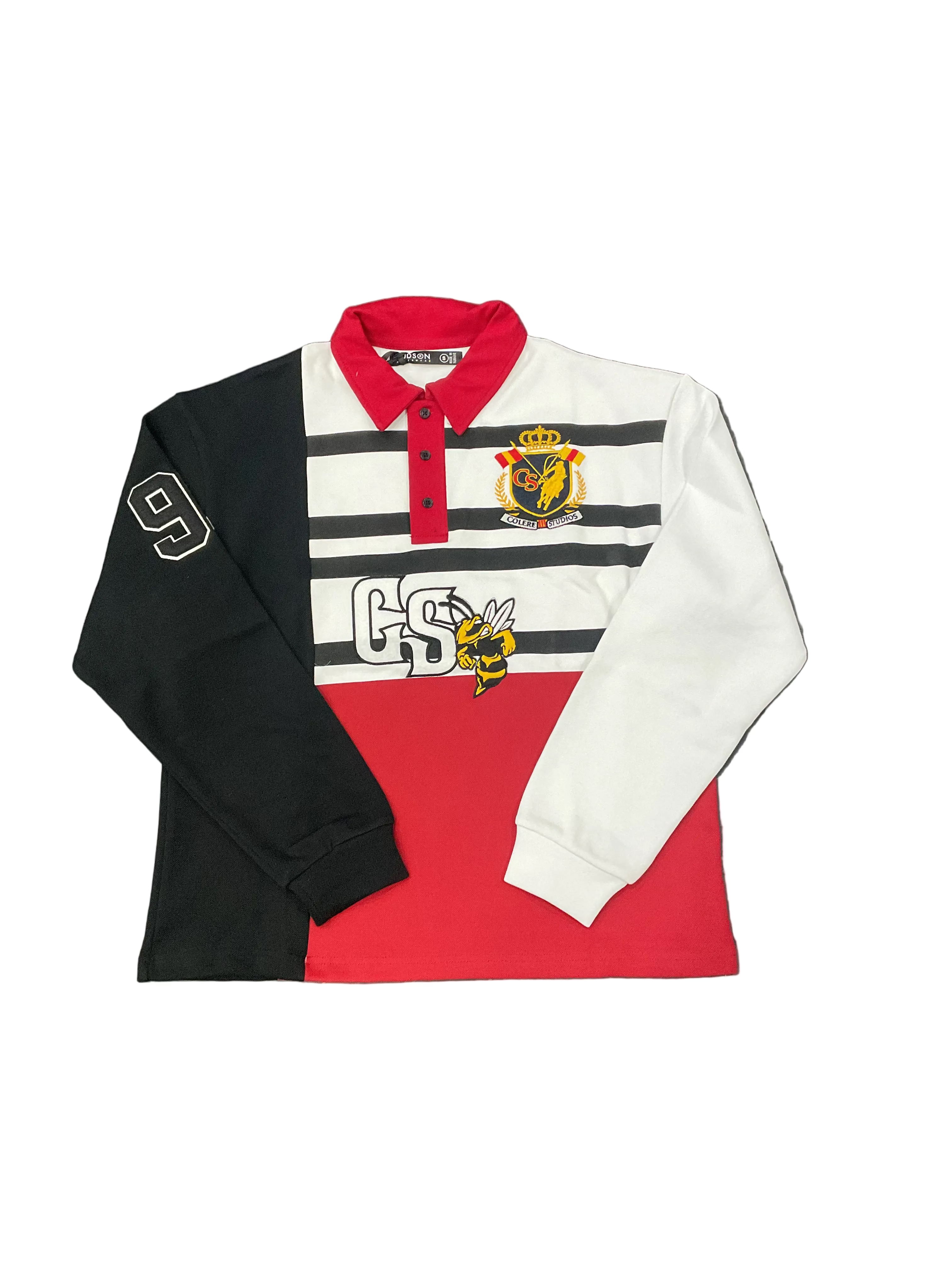 Hudson CS Red/Black Rugby Shirt