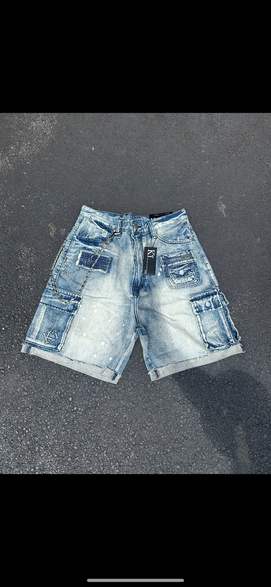 Billy Lt Blue Cargo Shorts