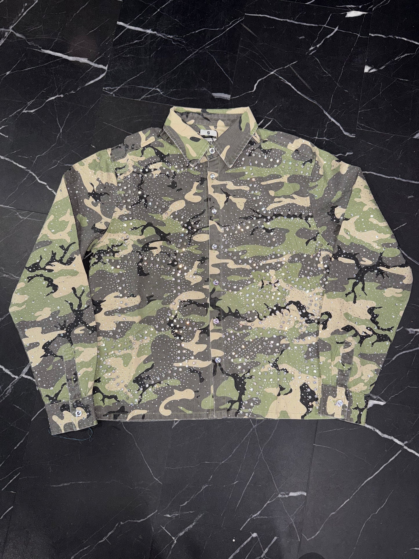 Camo Rhinestone Flannel