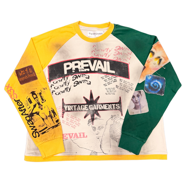 Legends prevail swag yellow & green Color Block Longsleeve