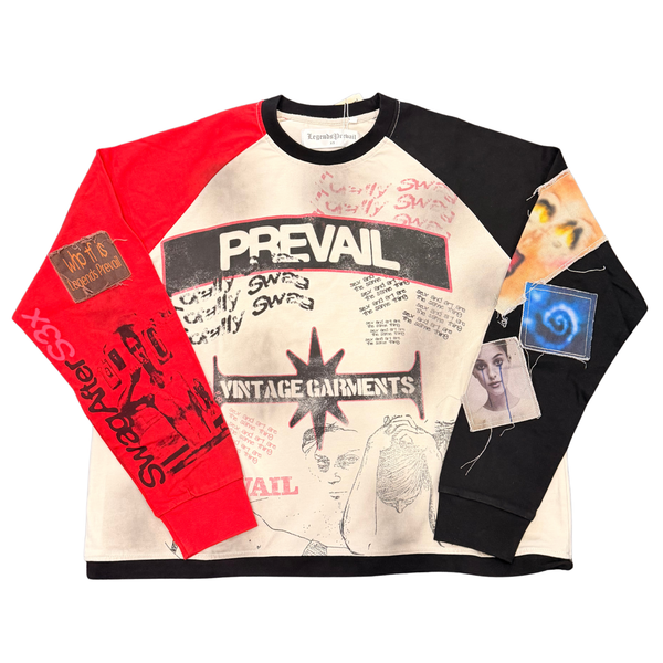 Legends prevail red & black Color Block Longsleeve