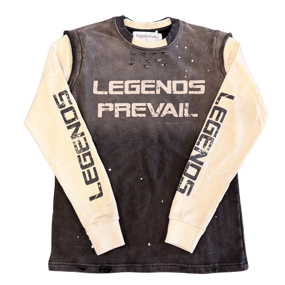 Legends Prevail Black/Cream Twofer Crew