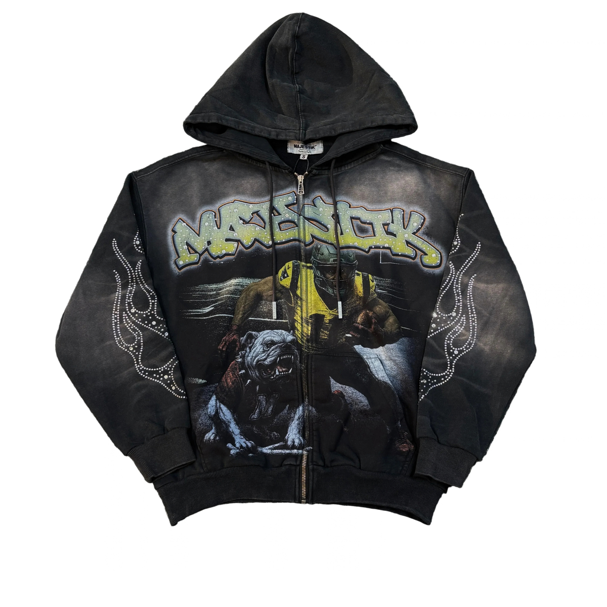 Majestik Black Touch Down Zip Up