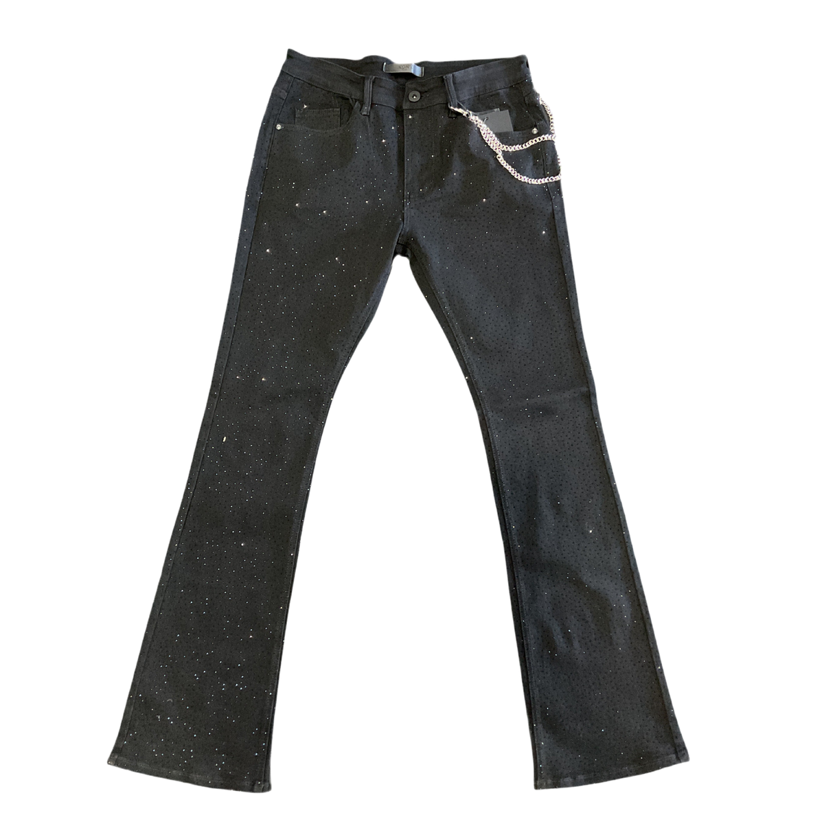 KDNK Black Rhinestone Pants