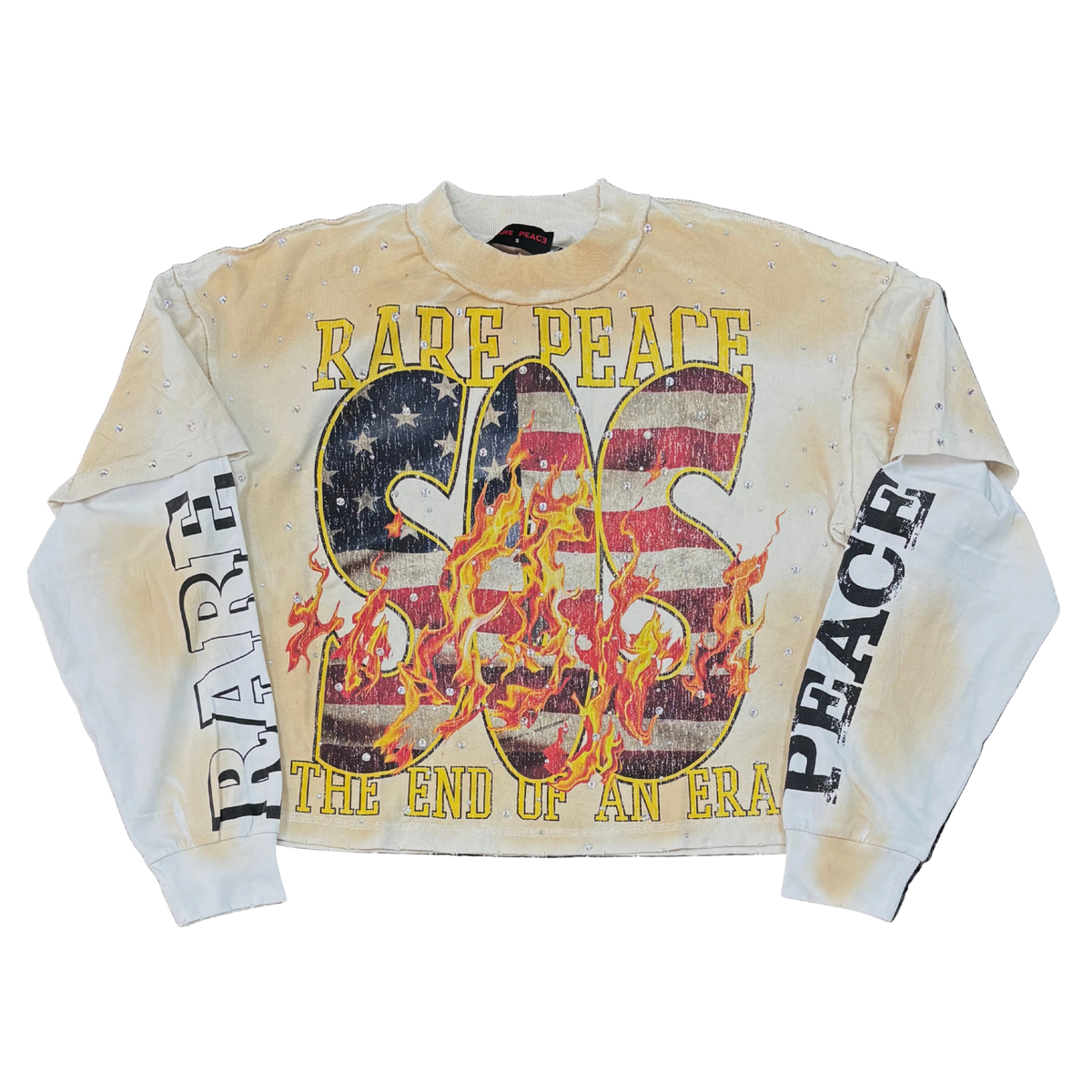 Rare Peace Rhinestone Two-Fer Tee