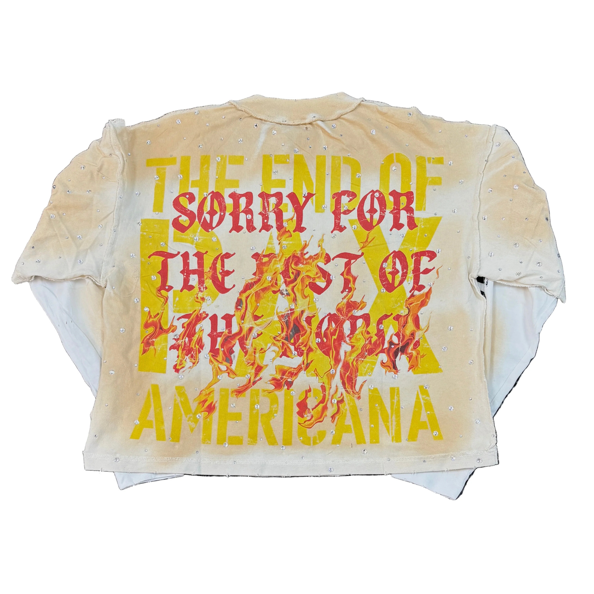 Rare Peace Rhinestone Two-Fer Tee